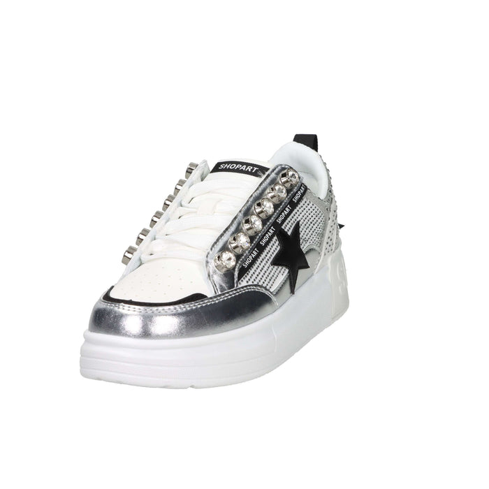 Shop Art Donna Sneakers bassa SASF251210 Bianco/Argento