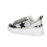 Shop Art Donna Sneakers bassa SASF251210 Bianco/Argento