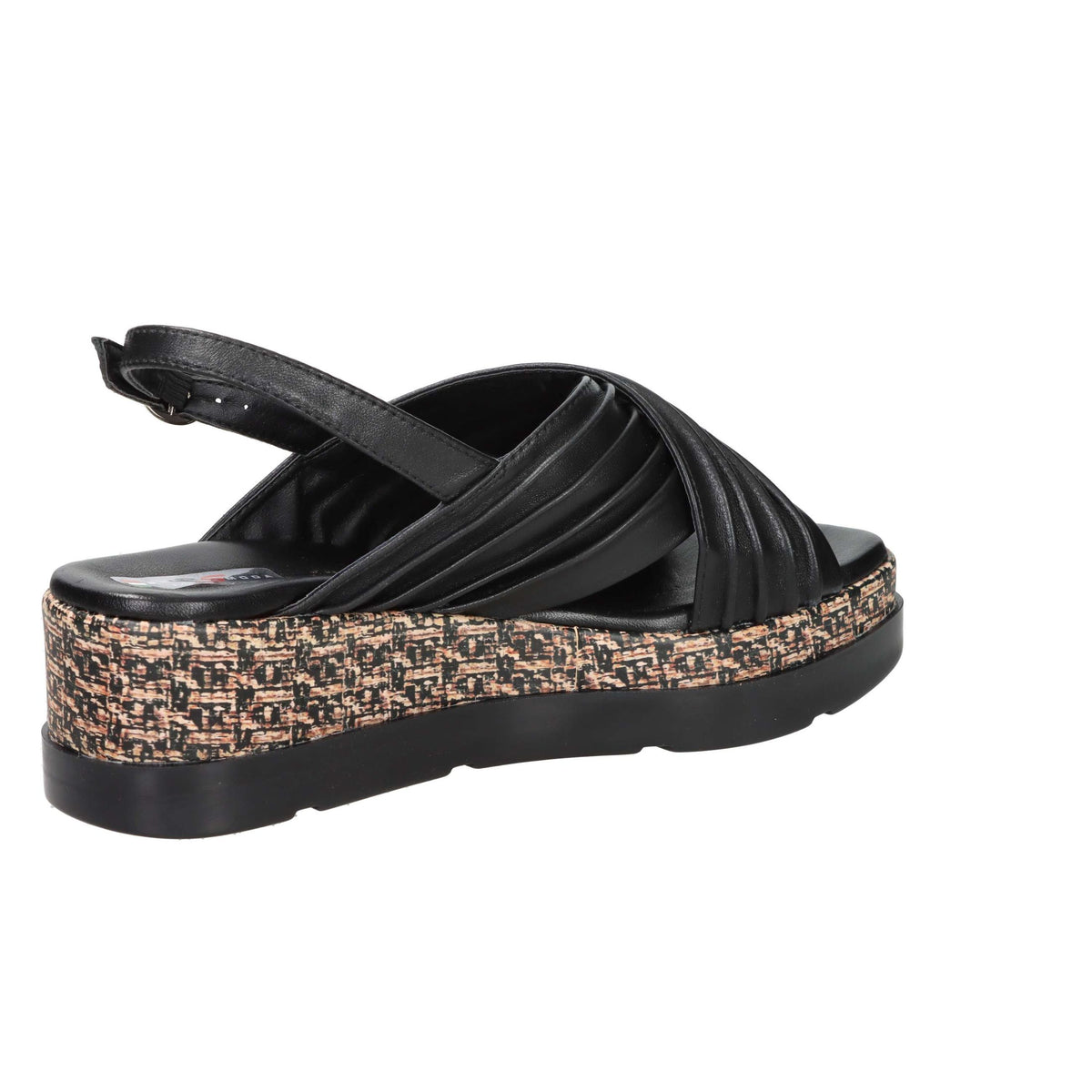 SPACE MODA Donna Sandali con zeppa 50230-E5 Nero