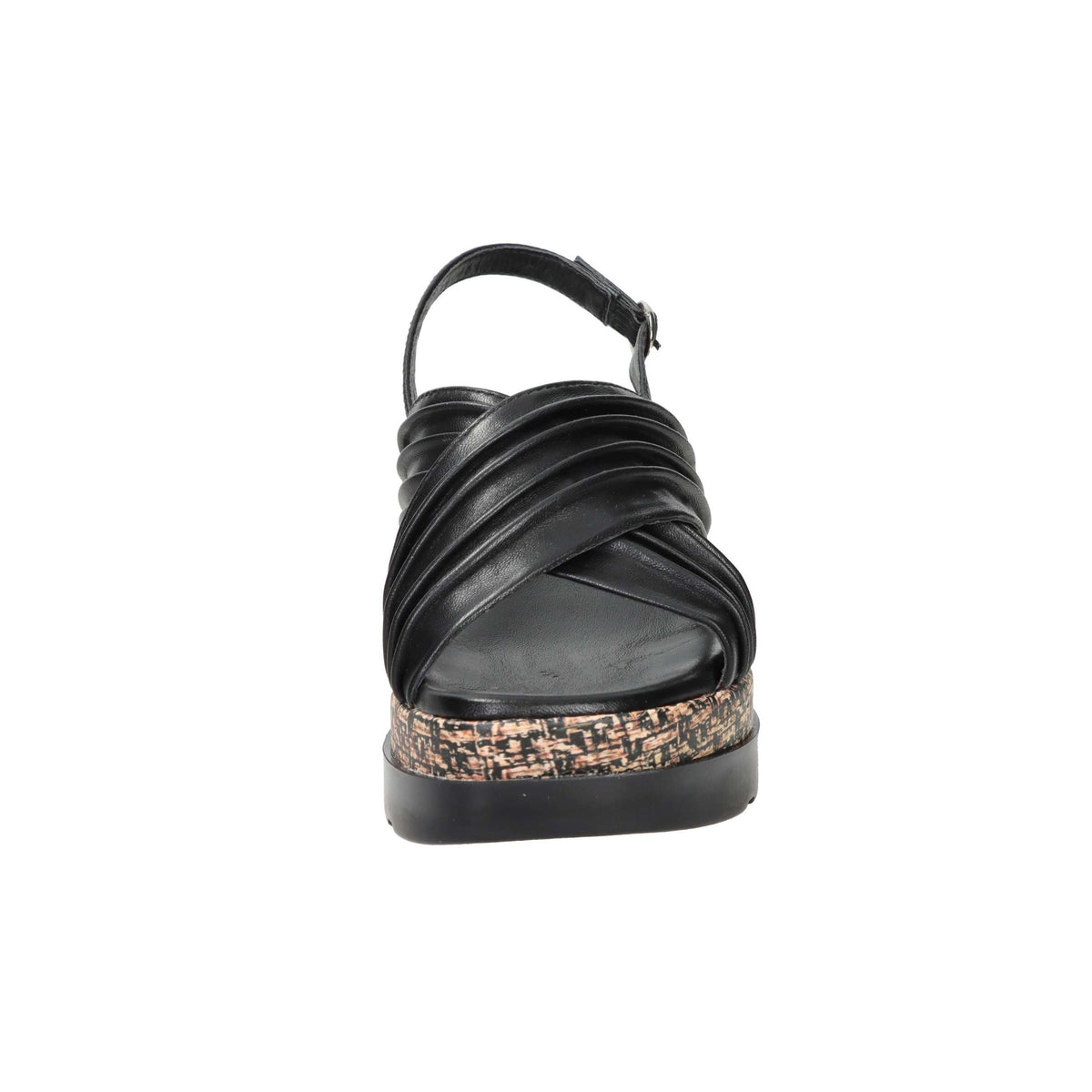 SPACE MODA Donna Sandali con zeppa 50230-E5 Nero