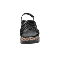 SPACE MODA Donna Sandali con zeppa 50230-E5 Nero