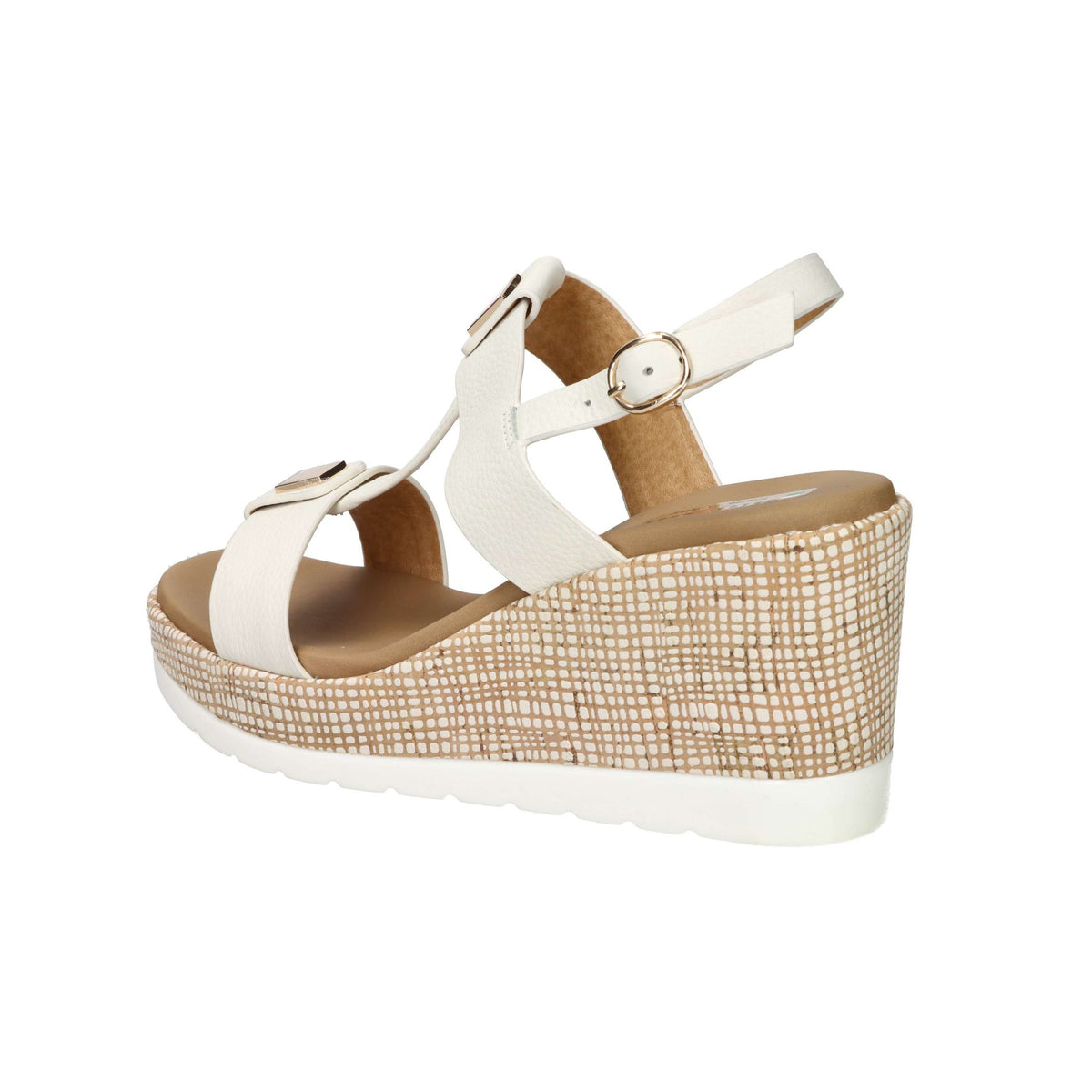 SPACE MODA Donna Sandali con zeppa 2451236 Panna