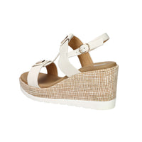 SPACE MODA Donna Sandali con zeppa 2451236 Panna