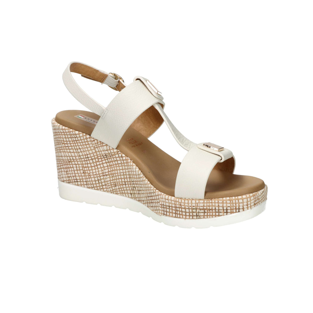 SPACE MODA Donna Sandali con zeppa 2451236 Panna