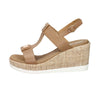 Space Moda Damen Keilsandalen 2451236 Lederbraun