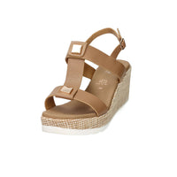 SPACE MODA Donna Sandali con zeppa 2451236 Cuoio