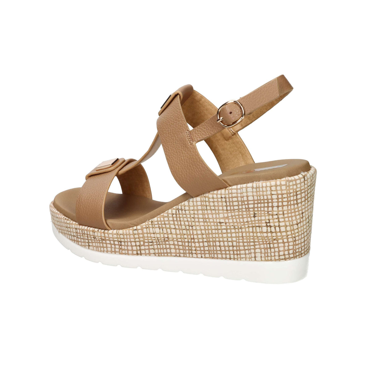 SPACE MODA Donna Sandali con zeppa 2451236 Cuoio