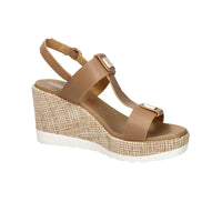 SPACE MODA Donna Sandali con zeppa 2451236 Cuoio