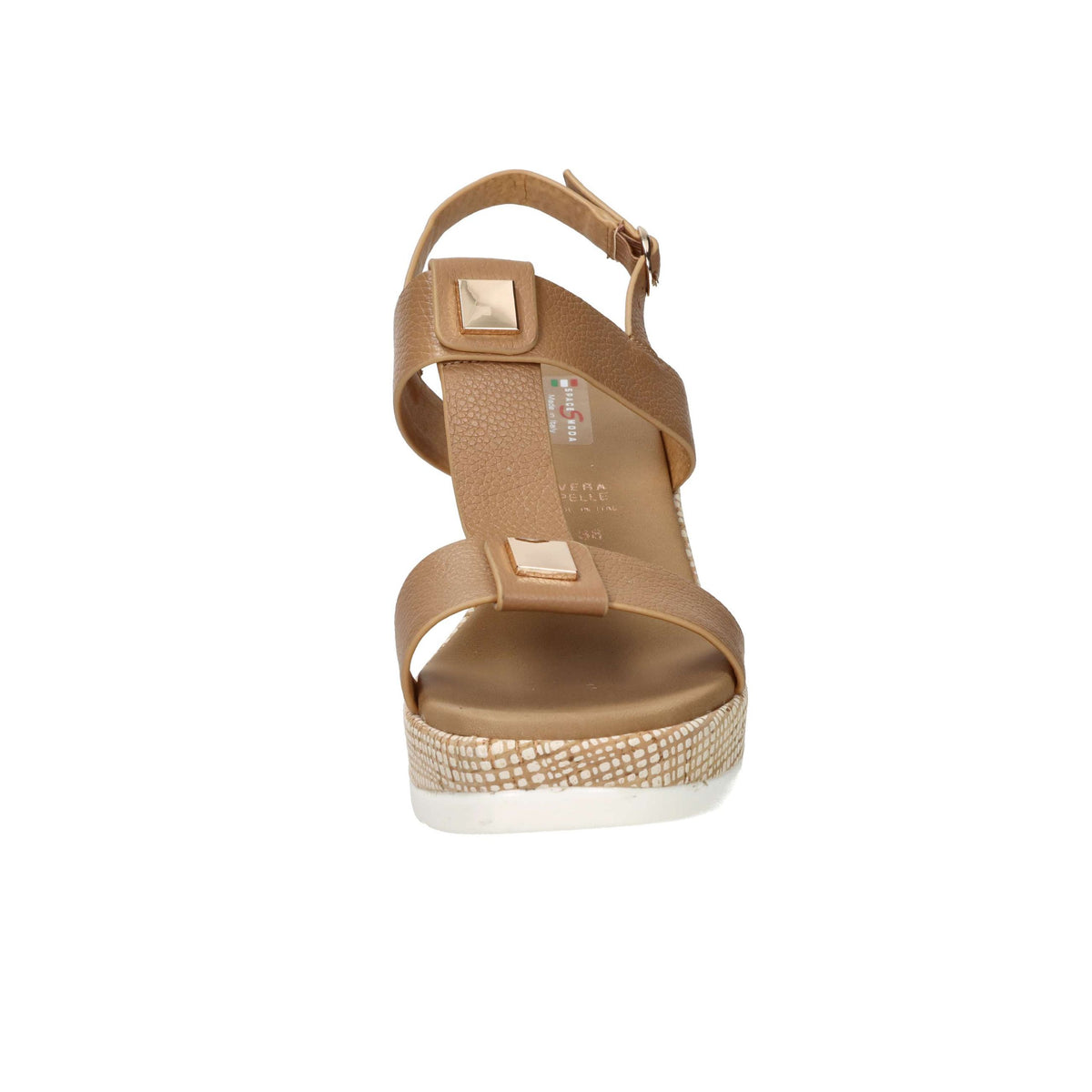 SPACE MODA Donna Sandali con zeppa 2451236 Cuoio