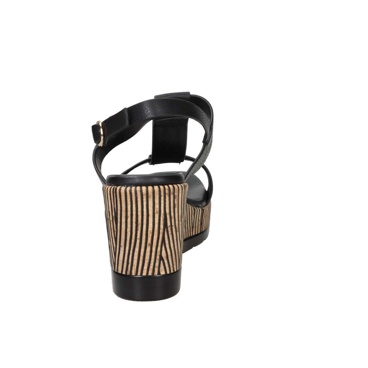 SPACE MODA Donna Sandali con zeppa 51402 Nero