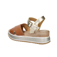 SPACE MODA Donna Sandali con zeppa 19246-E5 Cuoio