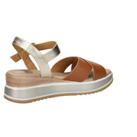 SPACE MODA Donna Sandali con zeppa 19246-E5 Cuoio