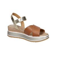 SPACE MODA Donna Sandali con zeppa 19246-E5 Cuoio