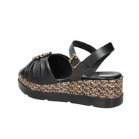 SPACE MODA Donna Sandali con zeppa 50252-E5 Nero