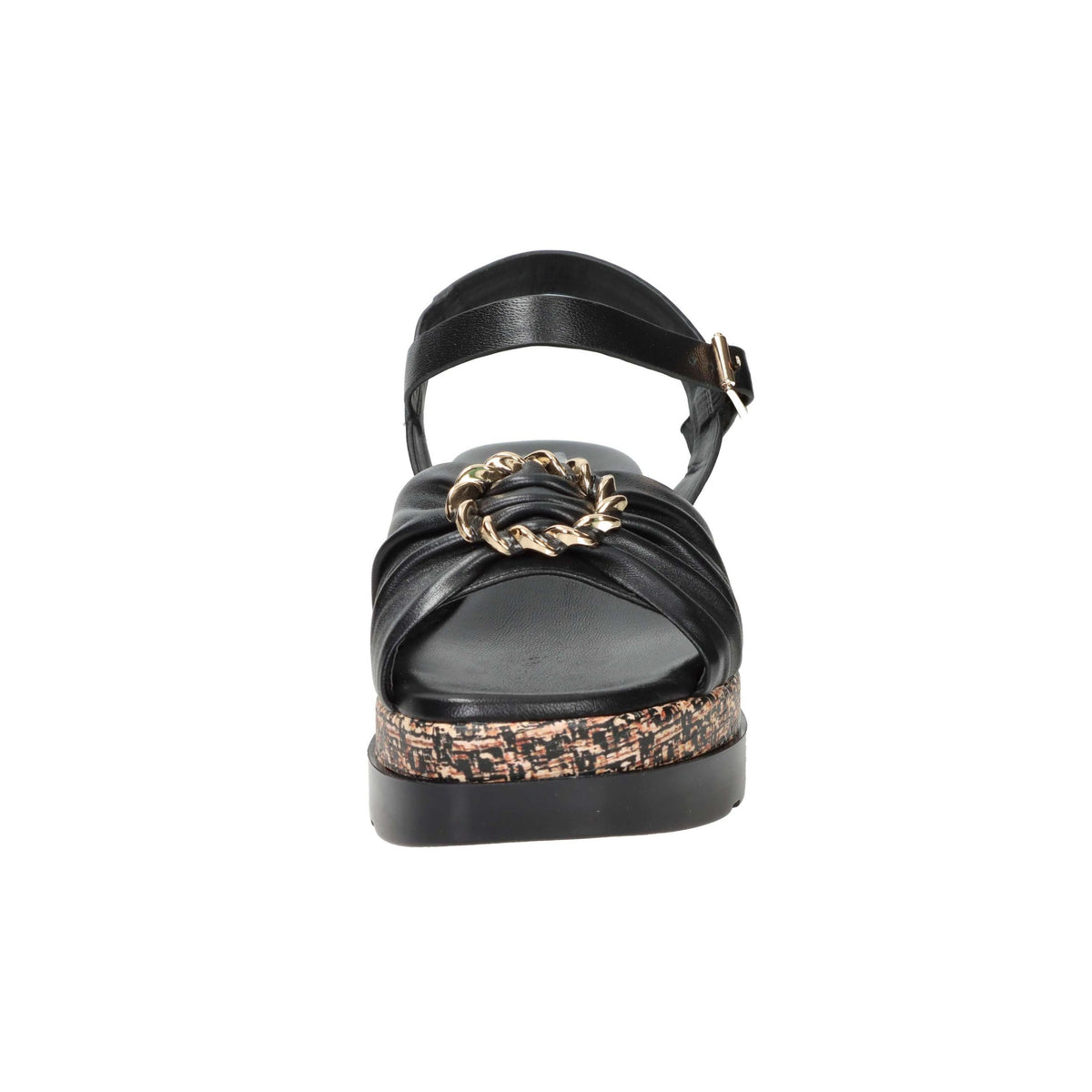 SPACE MODA Donna Sandali con zeppa 50252-E5 Nero