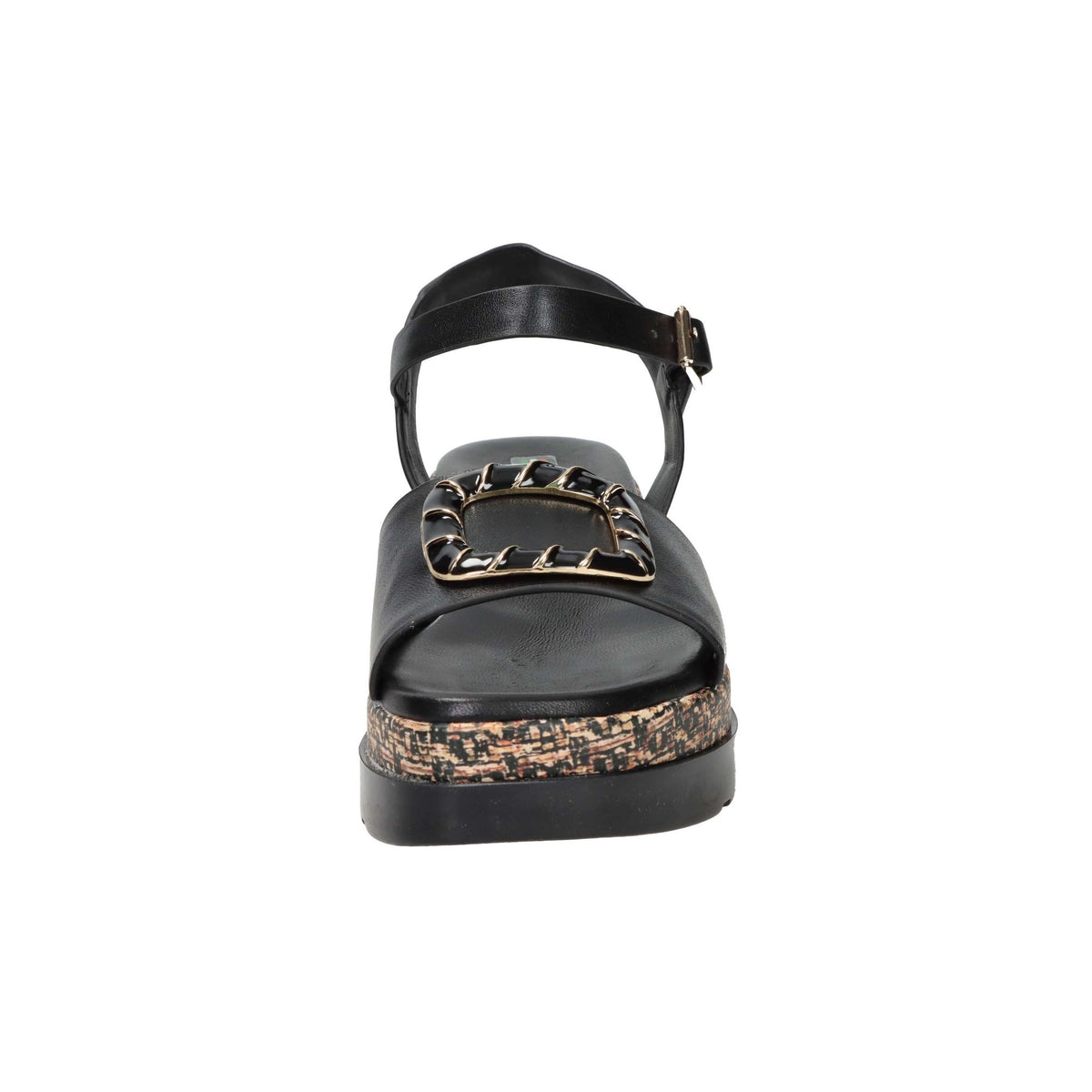 SPACE MODA Donna Sandali con zeppa 50236-E5 Nero