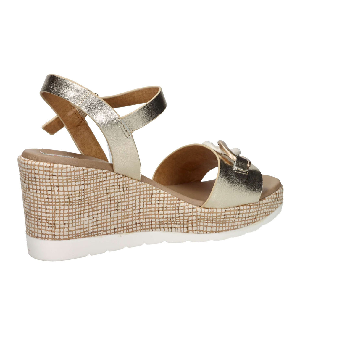 STUDIO MODA Donna Sandali con zeppa 51291-E5 Platino