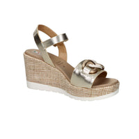 STUDIO MODA Donna Sandali con zeppa 51291-E5 Platino