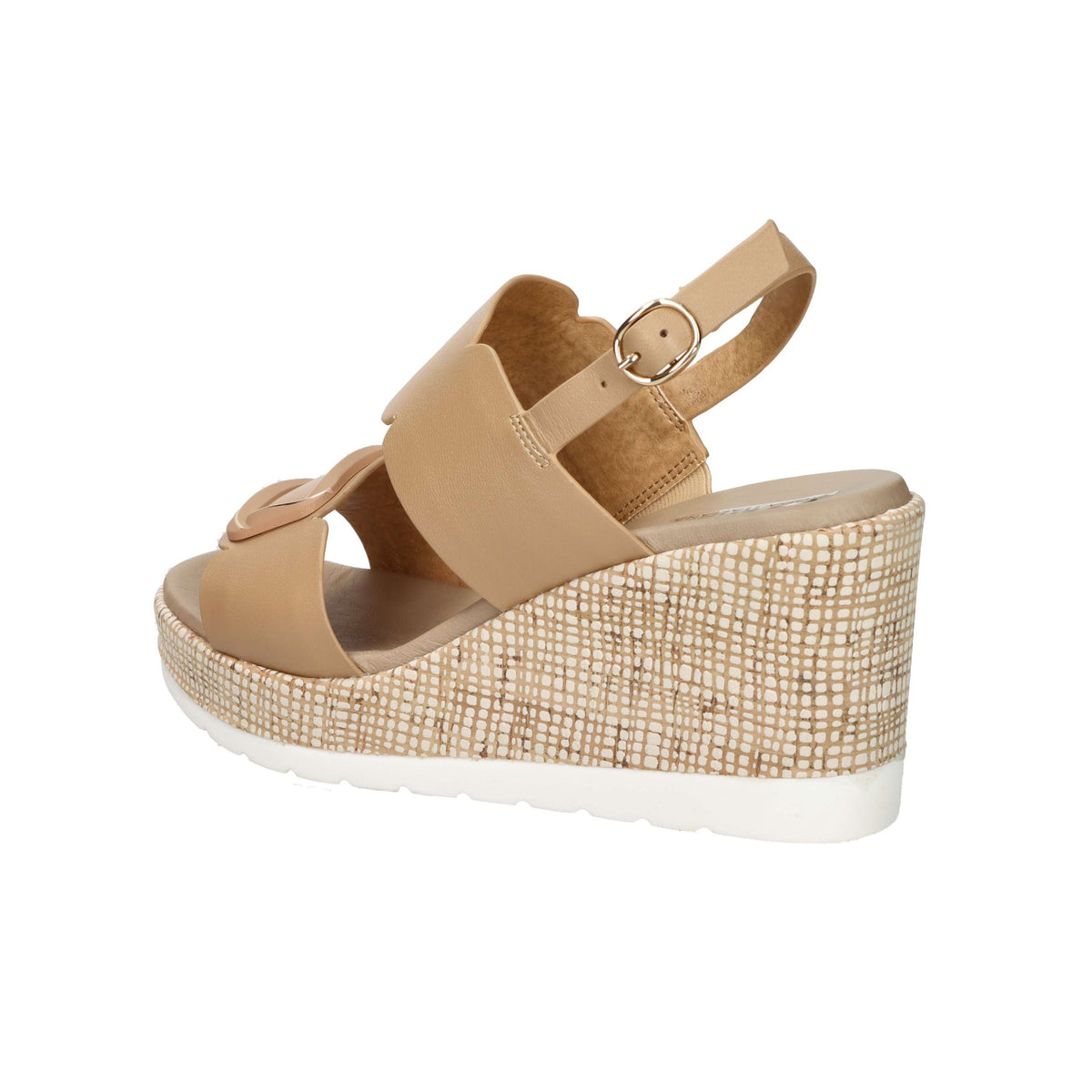 STUDIO MODA Donna Sandali con zeppa 51229-E5 Cammello