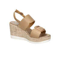 STUDIO MODA Donna Sandali con zeppa 51229-E5 Cammello