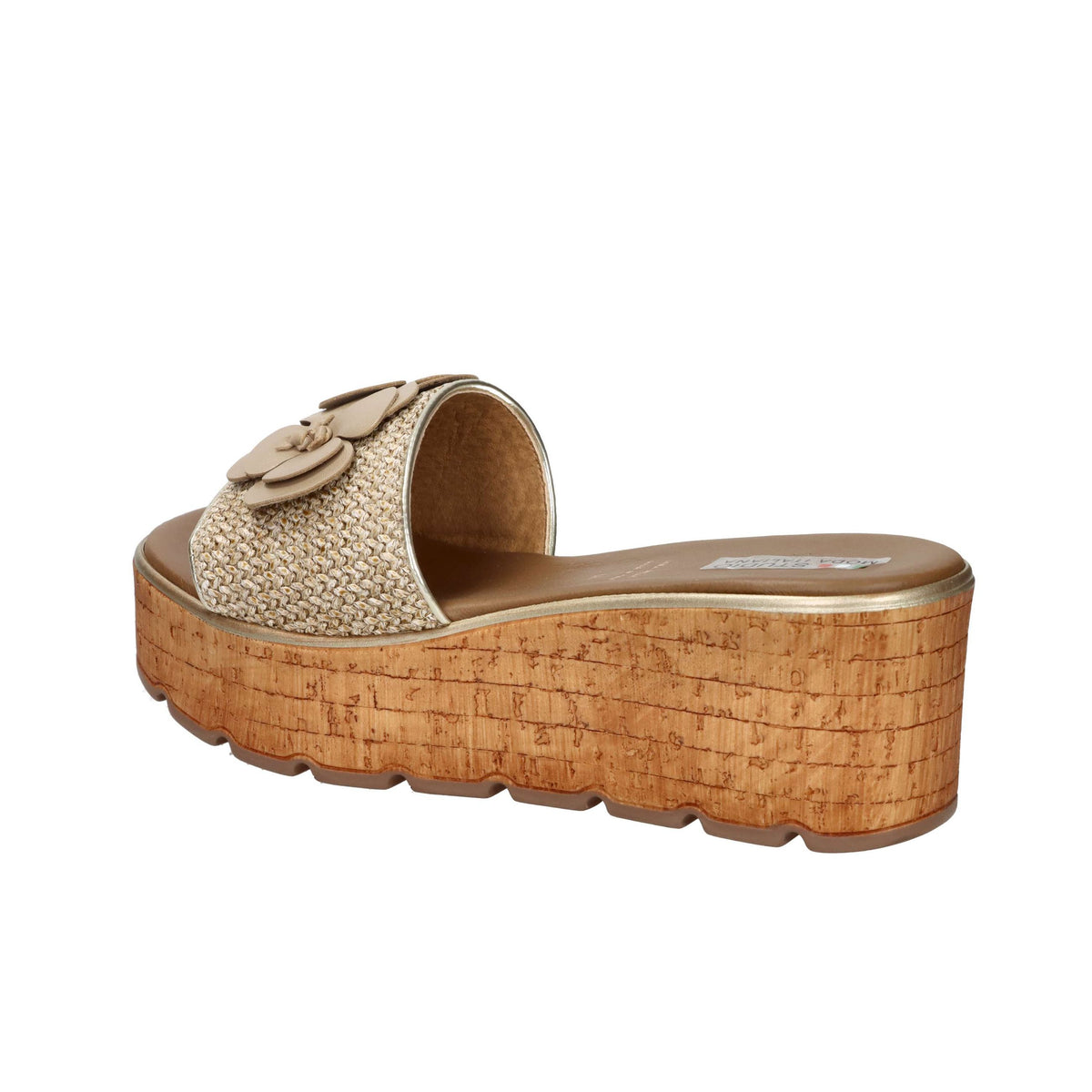 STUDIO MODA Donna Ciabatte con zeppa 14113-E5 Beige
