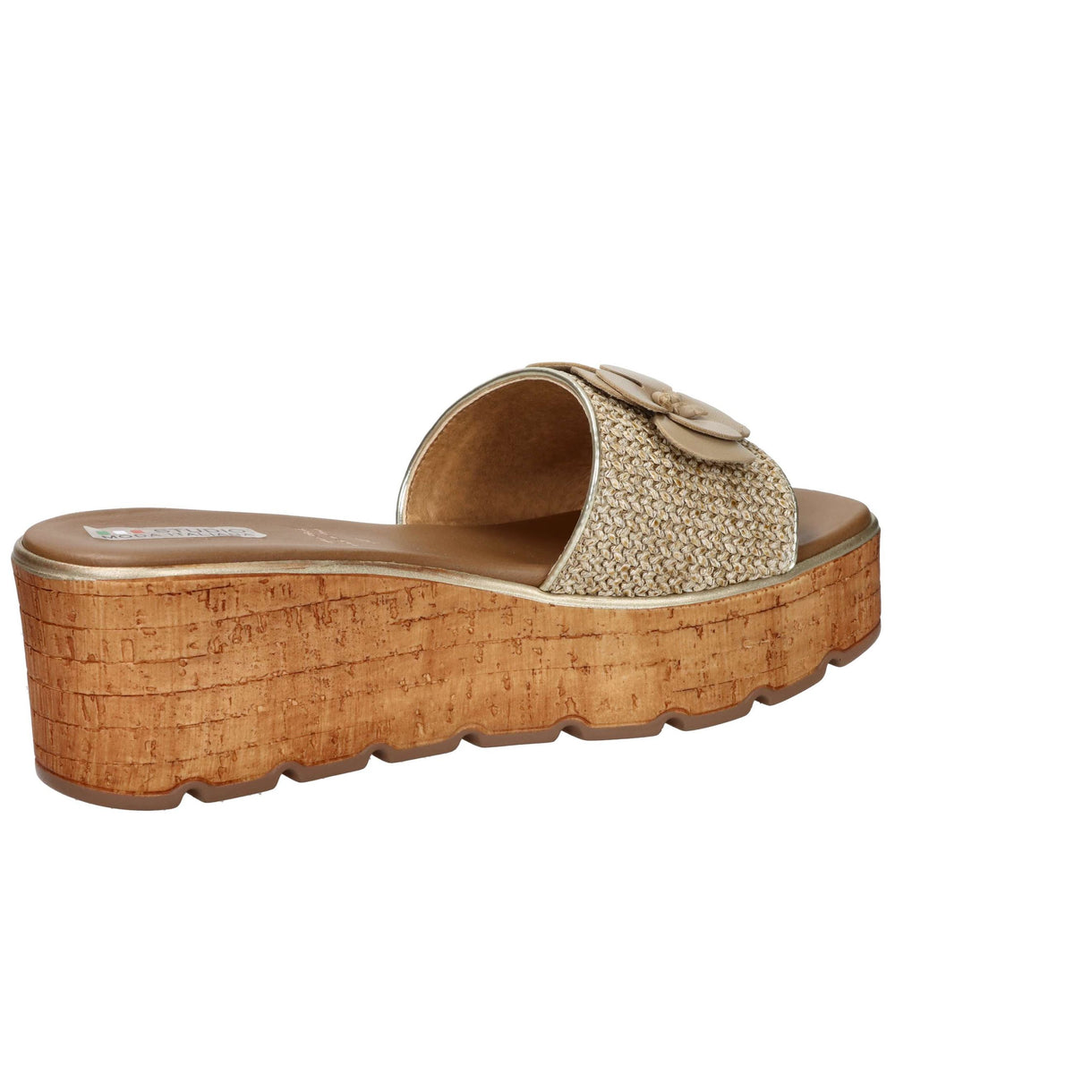 STUDIO MODA Donna Ciabatte con zeppa 14113-E5 Beige