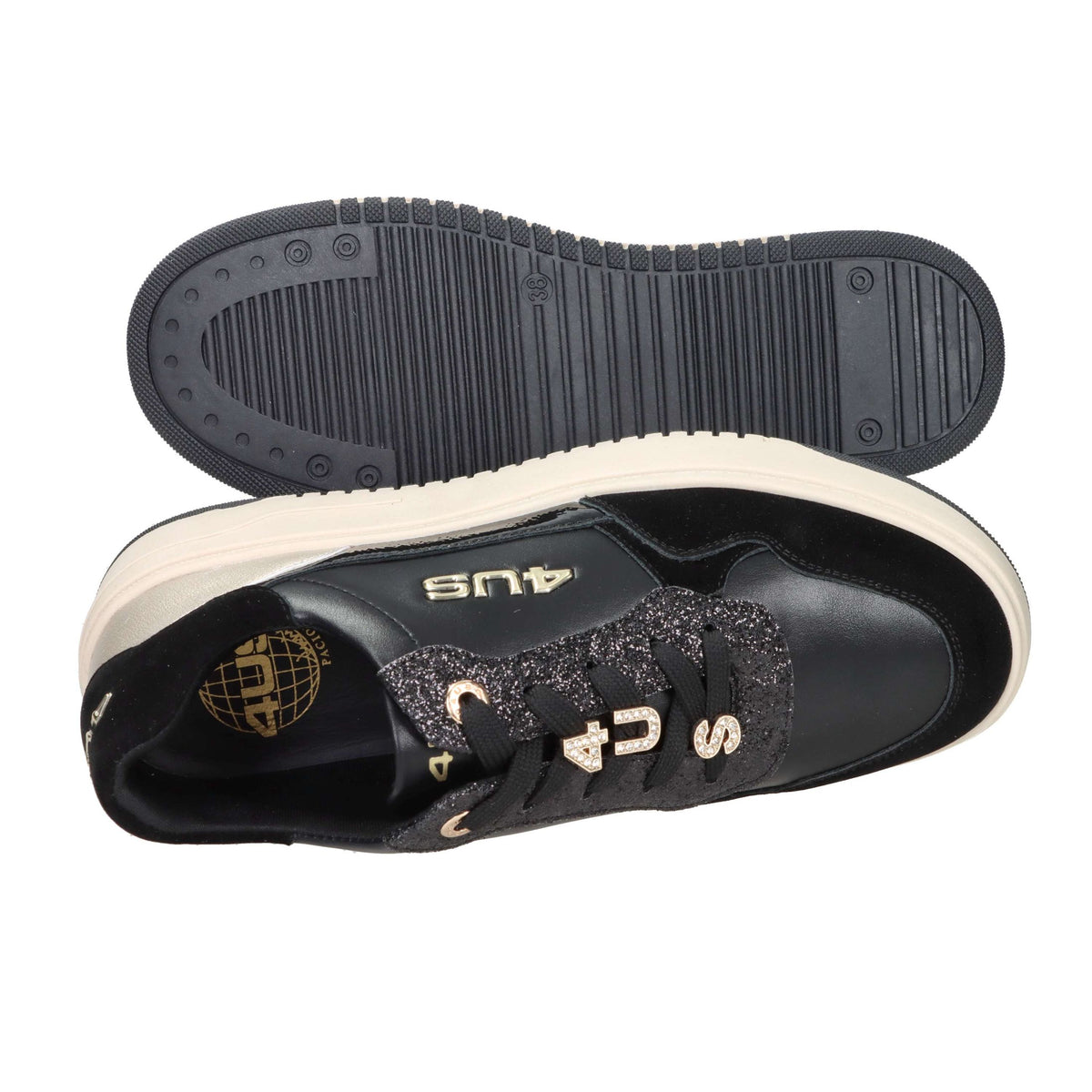 4Us Paciotti Bambine e ragazze Sneakers bassa 4BX104 Nero
