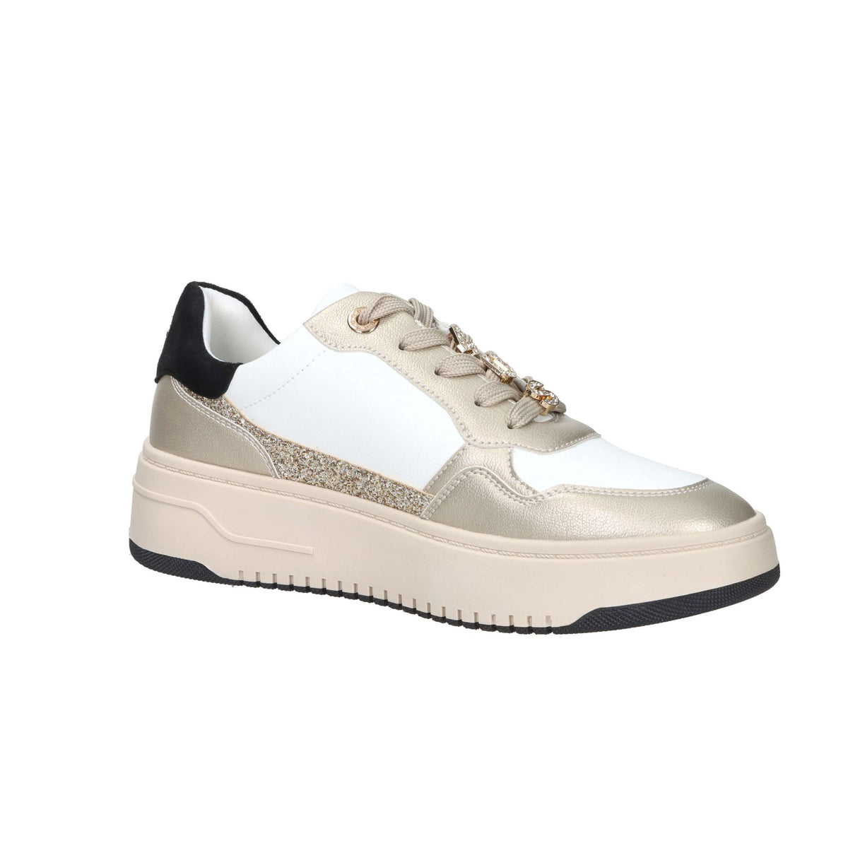 4Us Paciotti Bambine e ragazze Sneakers bassa 4BX104 Bianco/Oro