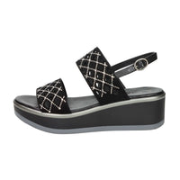 REPO Donna Sandali con zeppa 83263-E5 Nero