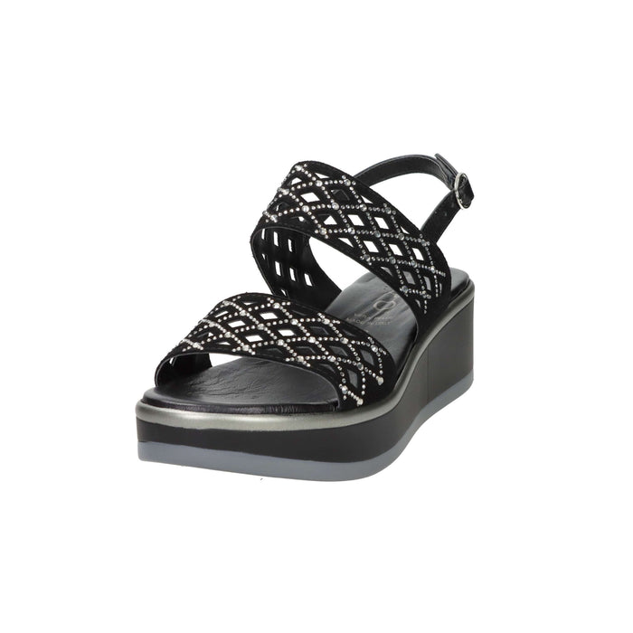 REPO Donna Sandali con zeppa 83263-E5 Nero