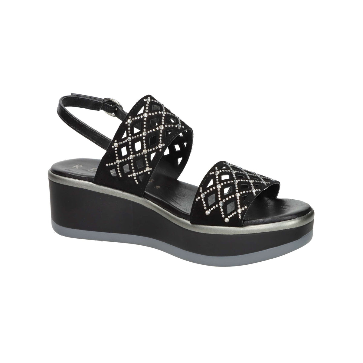 REPO Donna Sandali con zeppa 83263-E5 Nero