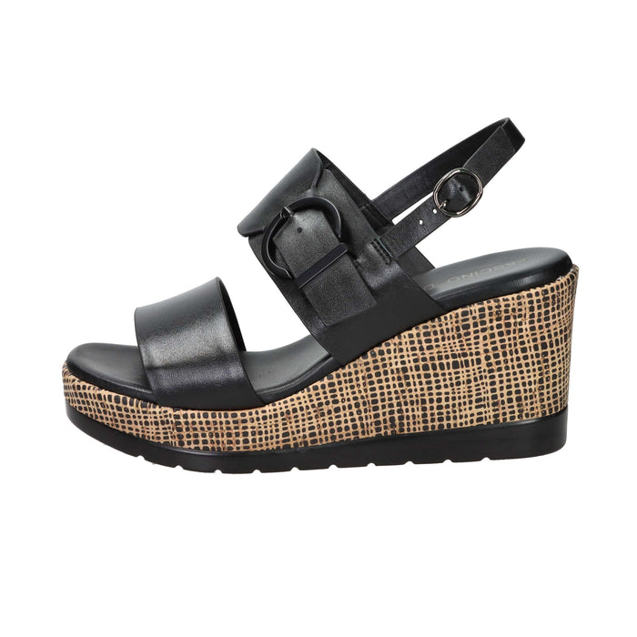 FASCINO DONNA Donna Sandali con zeppa 51287-E5 Nero