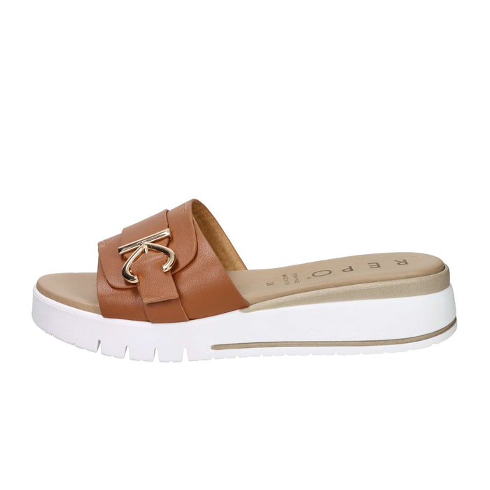 Tredy's Donna Ciabatte con zeppa 81605-E5 Cuoio