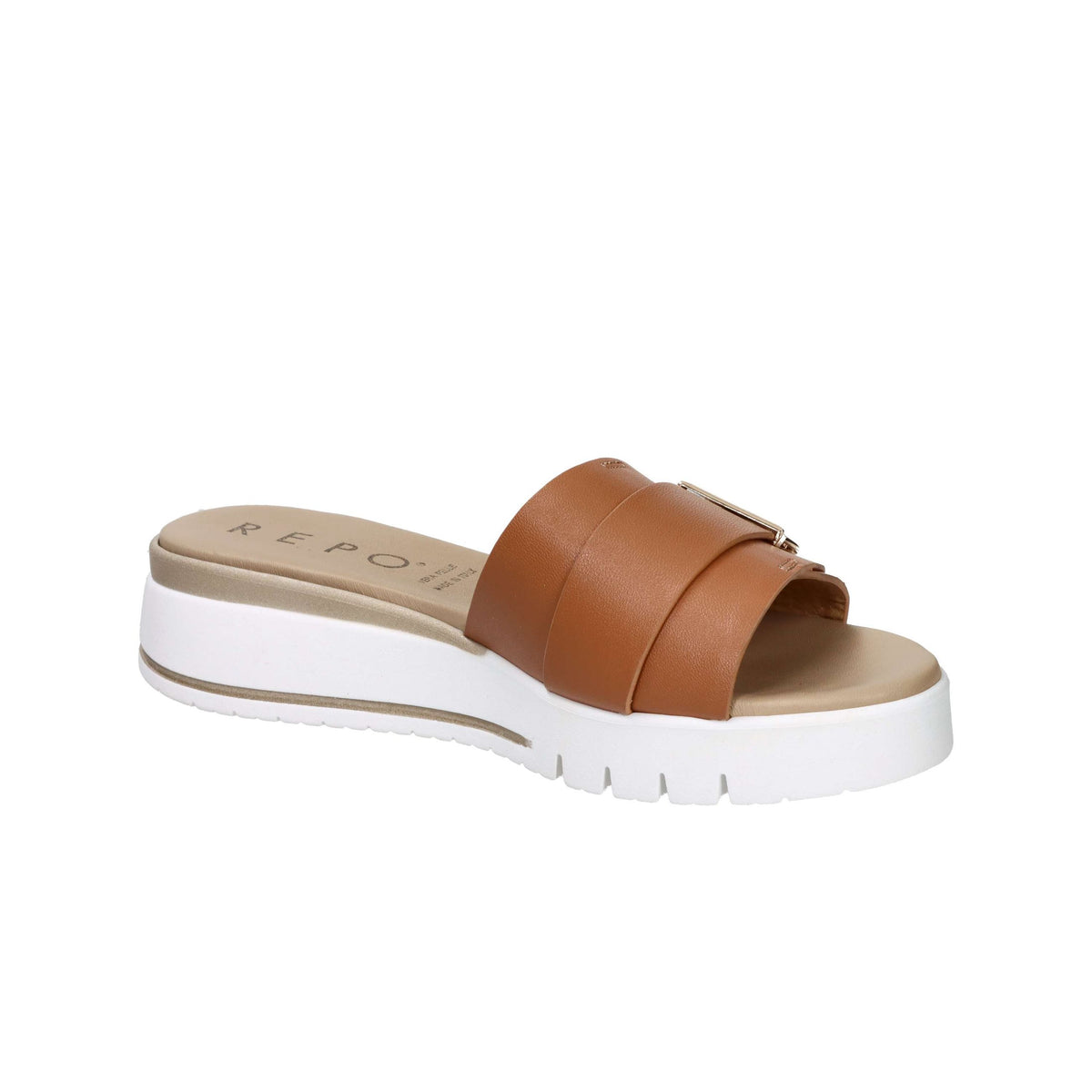 Tredy's Donna Ciabatte con zeppa 81605-E5 Cuoio