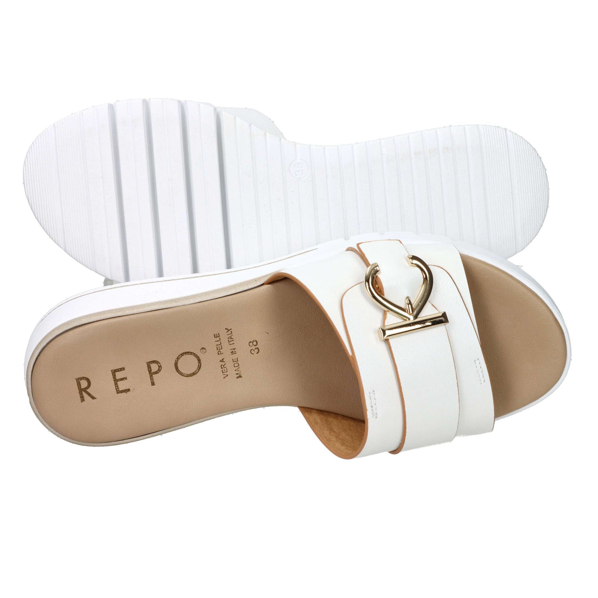 Tredy's Donna Ciabatte con zeppa 81605-E5 Bianco