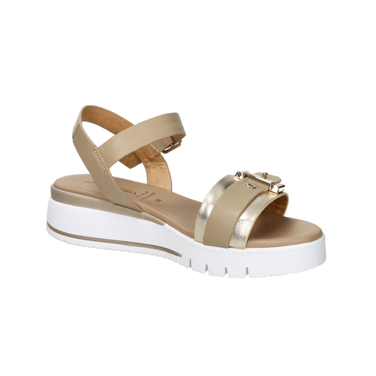 Tredy's Donna Sandali con zeppa 81621-E5 Platino