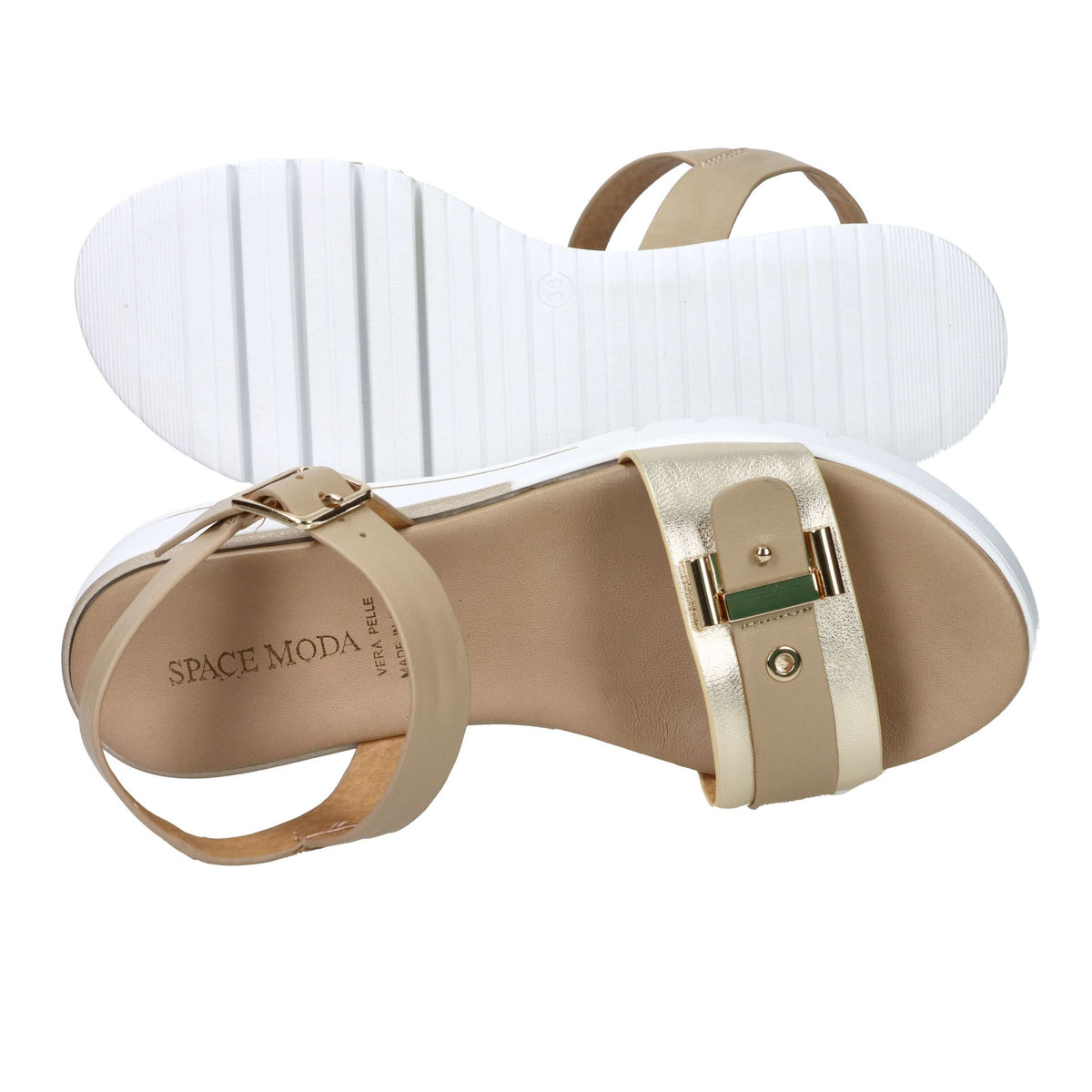 Tredy's Donna Sandali con zeppa 81621-E5 Platino