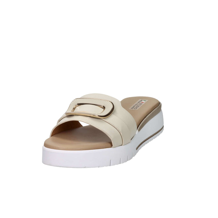 STUDIO MODA Donna Ciabatte con zeppa 81505-E5 Avorio