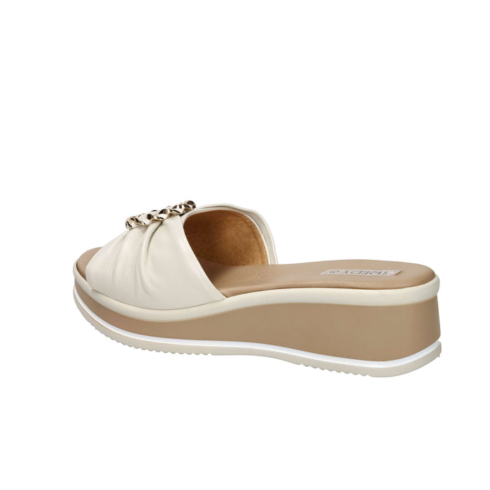 Tredy's Donna Ciabatte con zeppa 12140-E5 Avorio