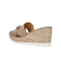 STUDIO MODA Donna Ciabatte con zeppa 51141-E5 Beige