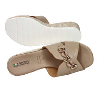STUDIO MODA Donna Ciabatte con zeppa 51141-E5 Beige