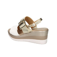 Tredy's Donna Sandali con zeppa 84215-E5 Bianco/Oro