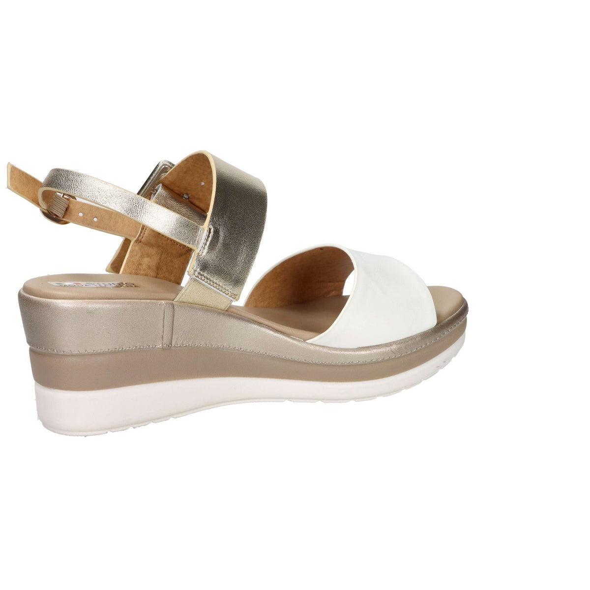 Tredy's Donna Sandali con zeppa 84215-E5 Bianco/Oro