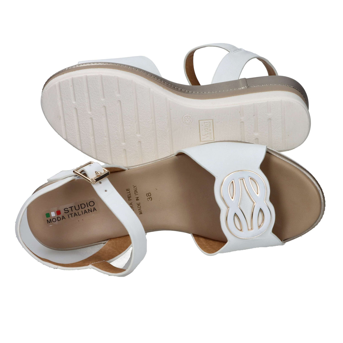 Tredy's Donna Sandali con zeppa 84294-E5 Bianco
