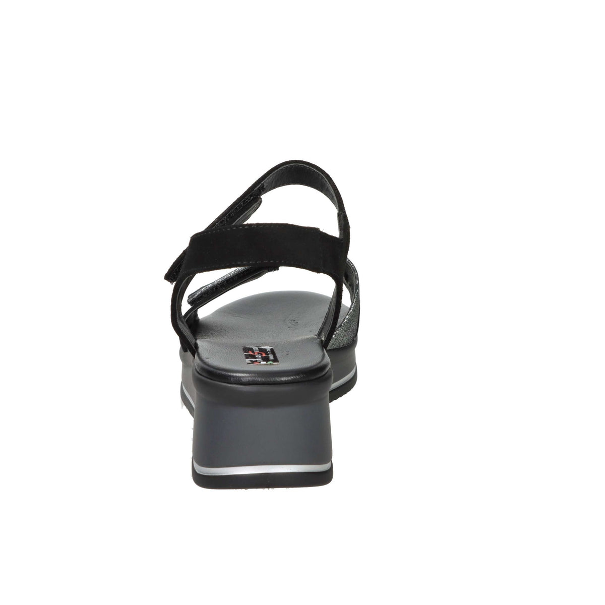 SPACE MODA Donna Sandali con zeppa 12422 Nero