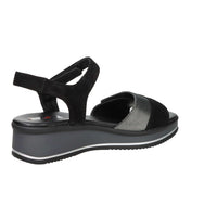 SPACE MODA Donna Sandali con zeppa 12422 Nero