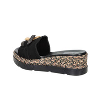 SPACE MODA Donna Ciabatte con zeppa 50131-E5 Nero