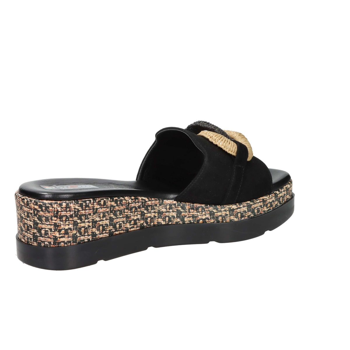 SPACE MODA Donna Ciabatte con zeppa 50131-E5 Nero