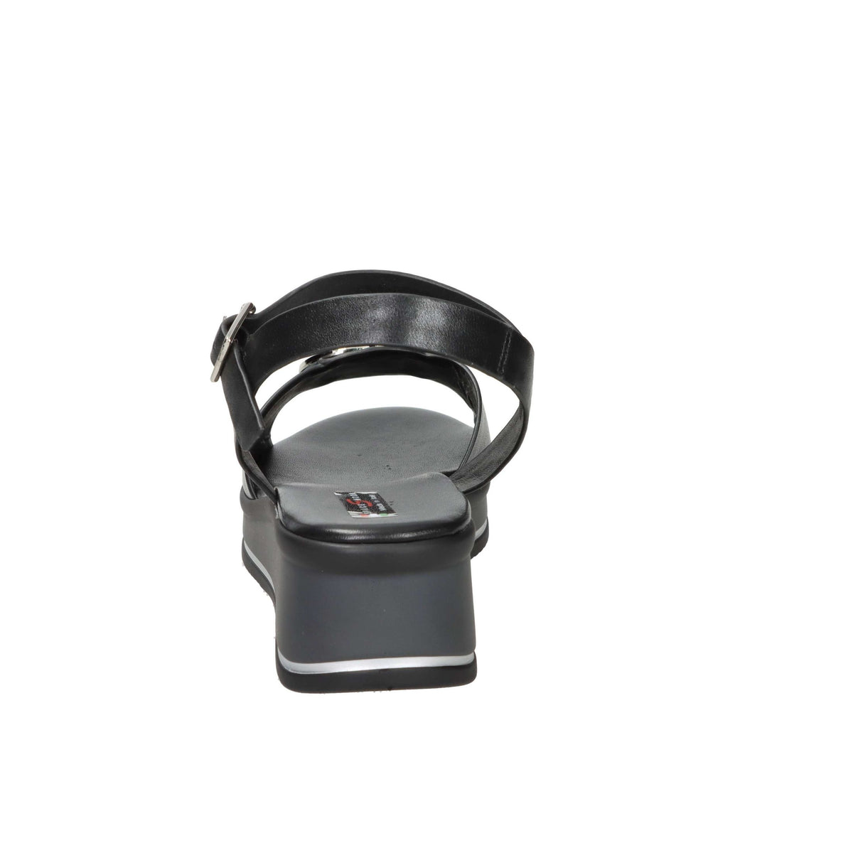 SPACE MODA Donna Sandali con zeppa 12294 Nero