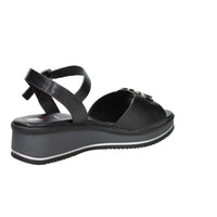 SPACE MODA Donna Sandali con zeppa 12294 Nero